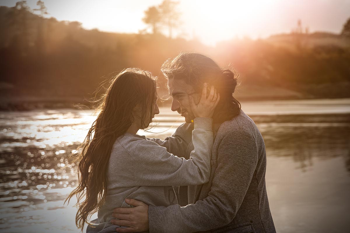 Seance photo couple plage, saint valentin
