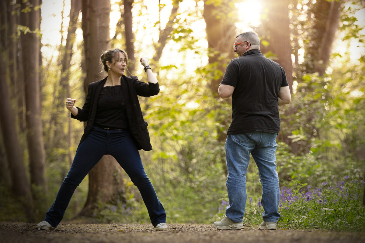 couple foret seance photo professionnelle