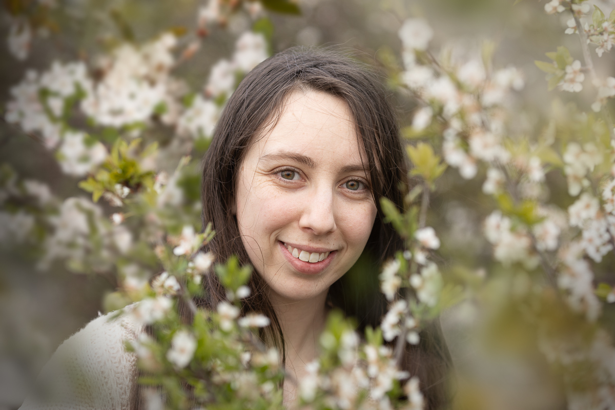portrait fleurs blanches shooting photo