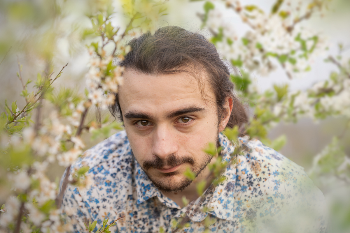 portrait fleurs blanches shooting photo