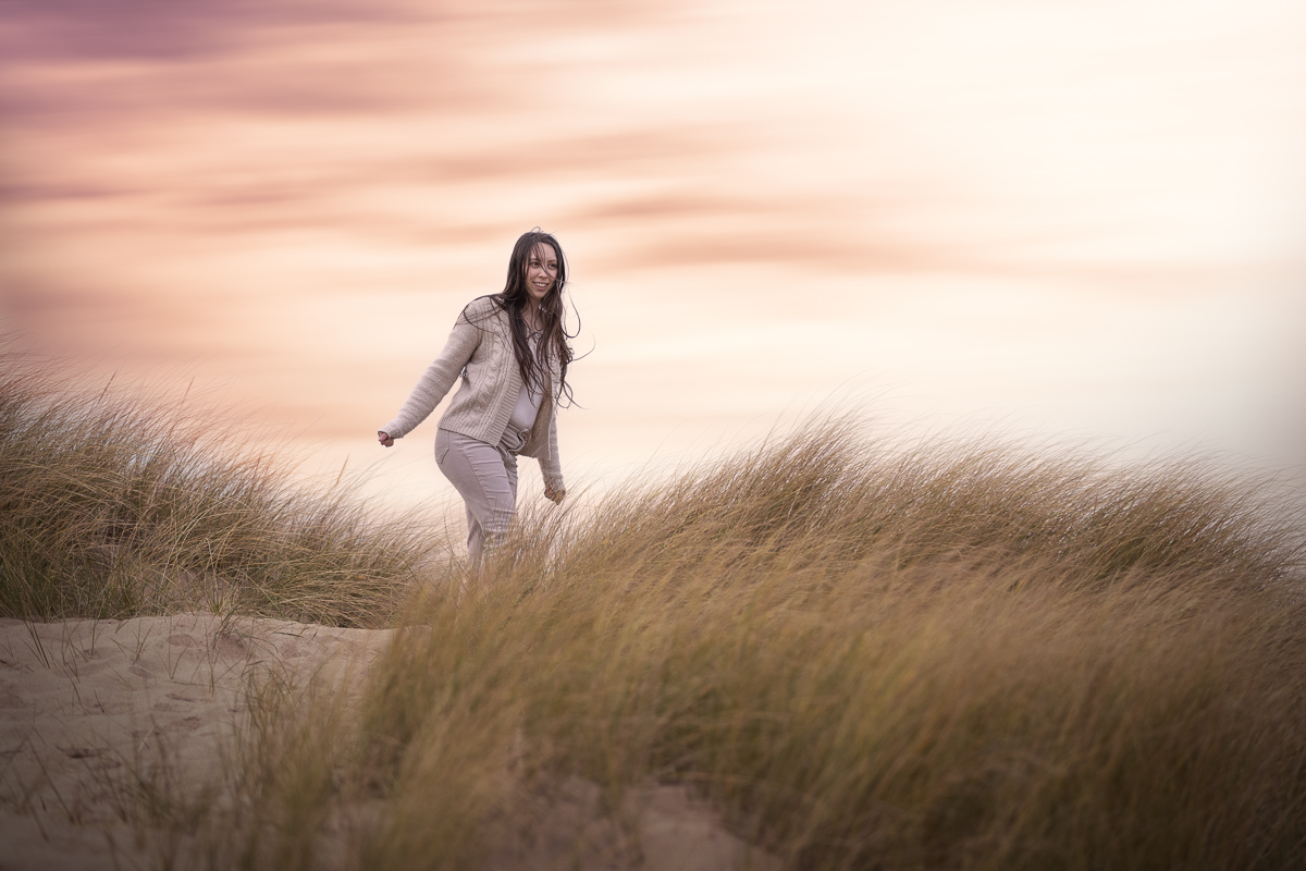 seance photo en solo sur la plage femme
